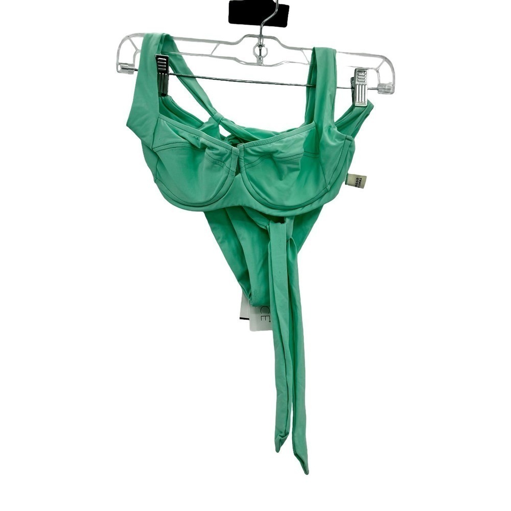 L*Space Camellia-Cabana Bikini Top & Bottom Set Bright Teal Blue S NWT - Picture 11 of 12